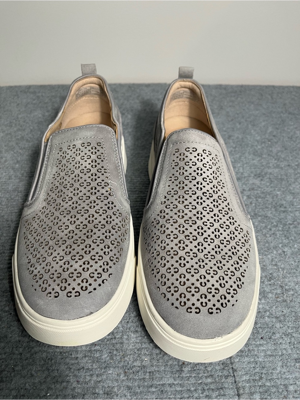 NWOT Vionic Women's Slip-On Perforated Suede Sneakers - Gray